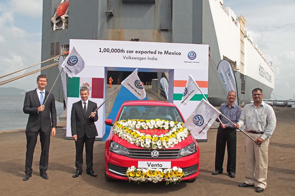 Volkswagen flags off the 1,00,000th car to Mexico