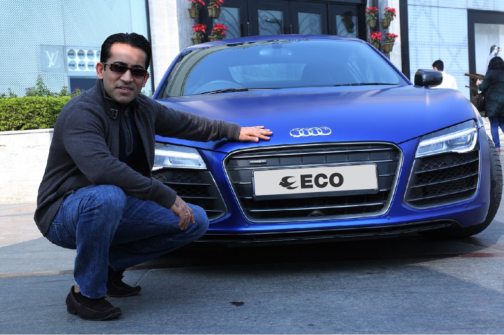 Aditya Loomba MD, ECO Rent a Car with Audi R8