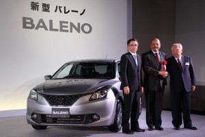 Suzuki launches ‘Made in India’ Baleno in Japan. At the launch (L to R) Mr. T Suzuki, President & COO, SMC, H.E. Mr. Sujan R Chinoy_Edited
