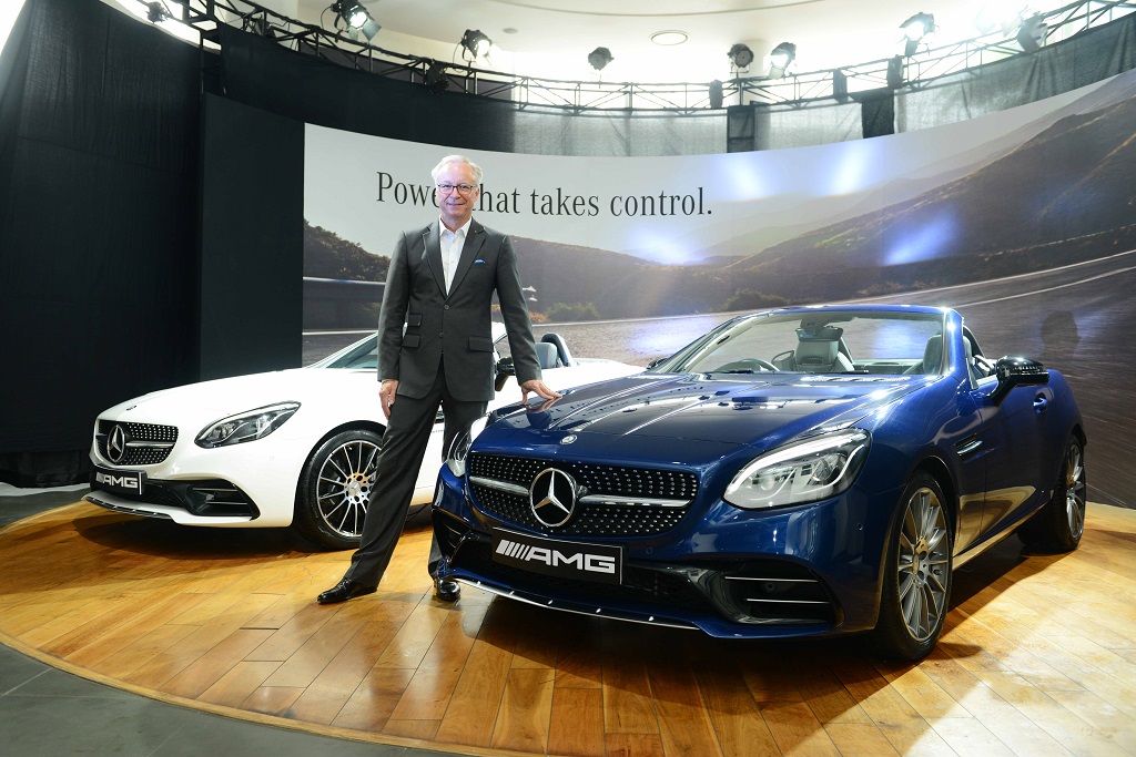 Mr. Roland Folger, Managing Director & CEO, Mercedes-Benz India at the launch of Mercedes- AMG SLC 43 in Delhi- 1