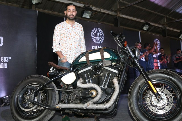 Tushar Jaitley with his customized Harley-Davidson motorcycle_ winner of…