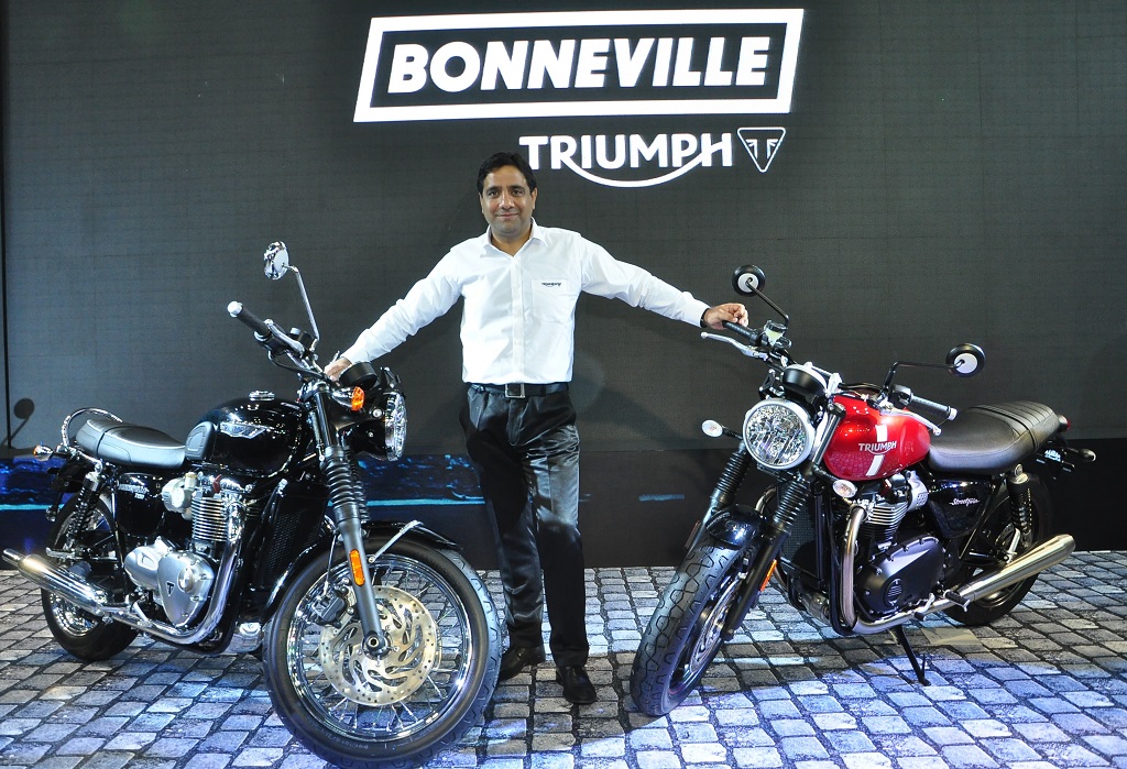 Vimal Sumbly, Managing Director, Triumph Motorcycles India alongside the...
