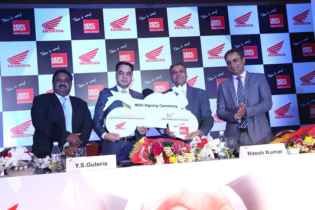 Honda enters into national 2Wheeler insurance tie-up with HDFC ERGO General Insurance Company