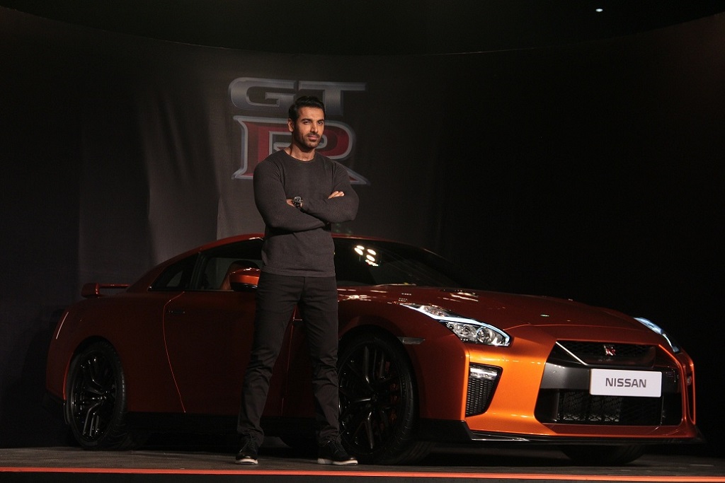 John Abraham with the newly launched Nissan 2017 GT-R